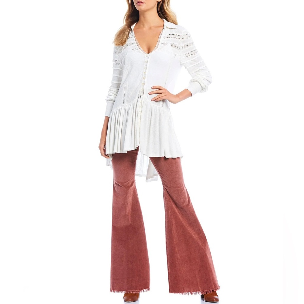 Free People Womens Set To Stun High Low Hem Top
